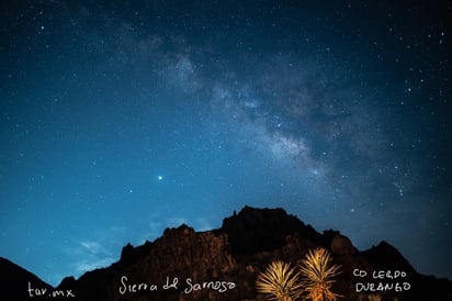 Vía Láctea desde la Sierra del Sarnoso, Dinamita, Durango