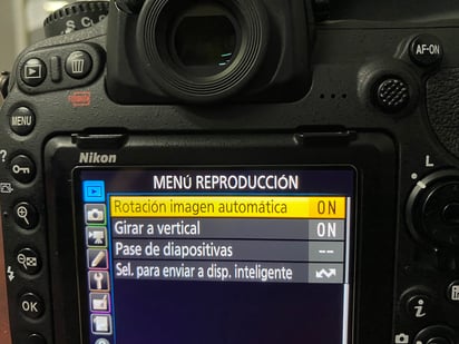 Auto rotación de imágenes cuando se toman en vertical con la Nikon D500