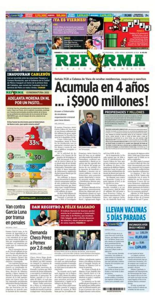 Reforma, edición del viernes 05 de marzo de 2021