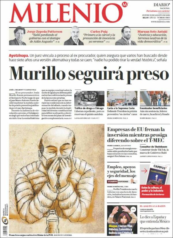 Milenio, edición del jueves 25 de agosto de 2022