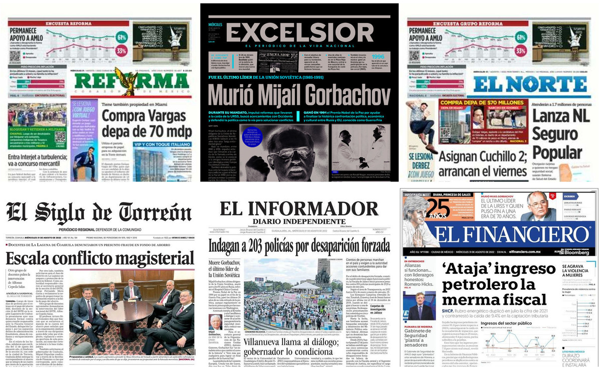 Portadas De Periódicos Impresos Más Importantes De México Hoy