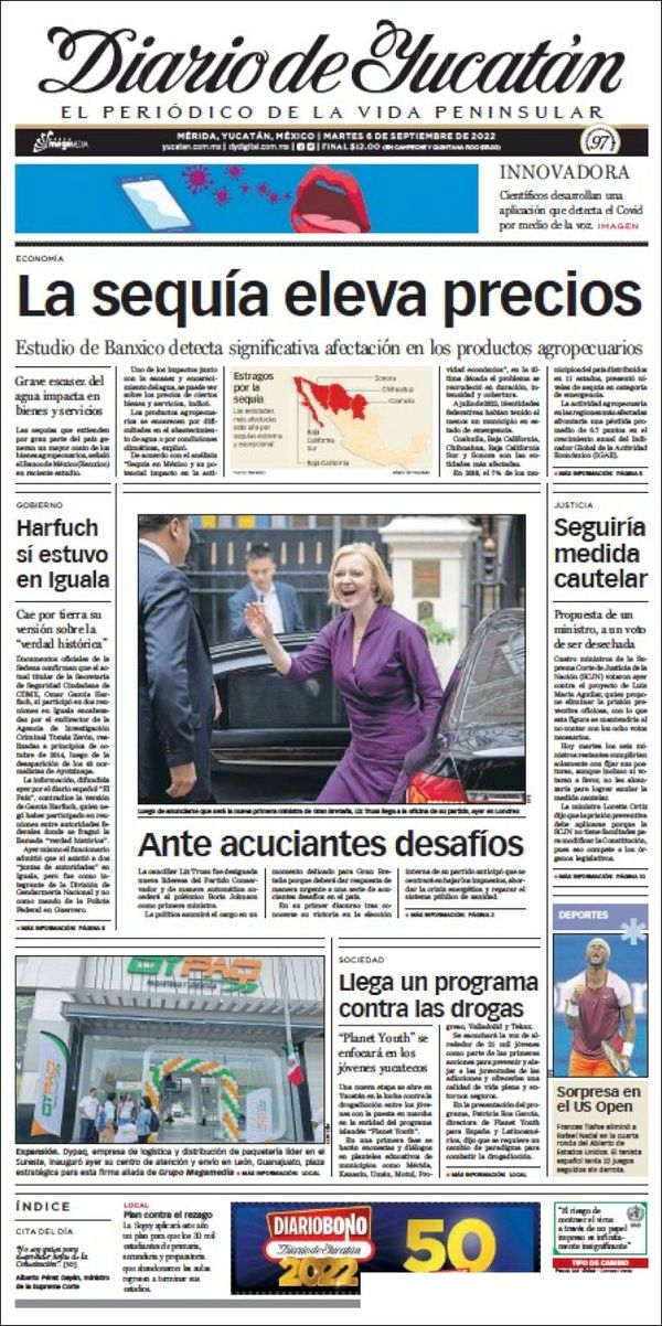 El Diario de Yucatán, edición del miércoles 07 de septiembre de 2022