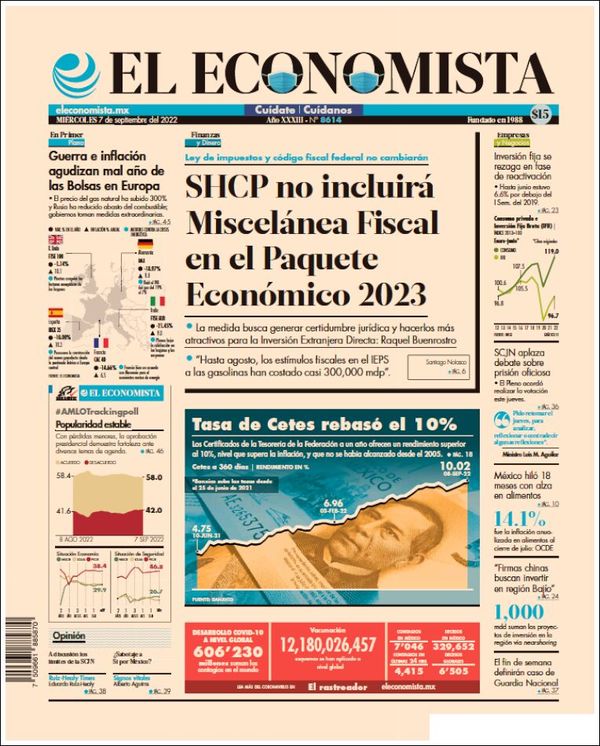 El Economista, edición del miércoles 07 de septiembre de 2022