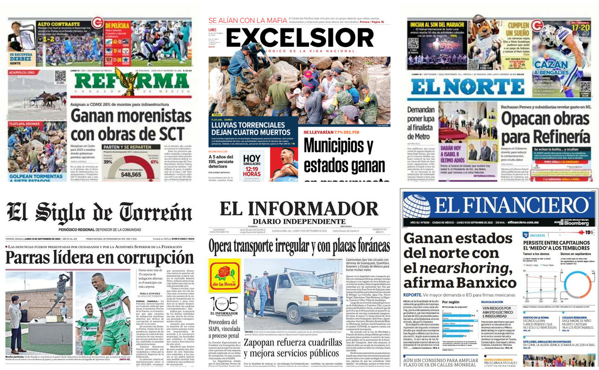 Portadas De Periódicos Impresos Más Importantes De México Hoy