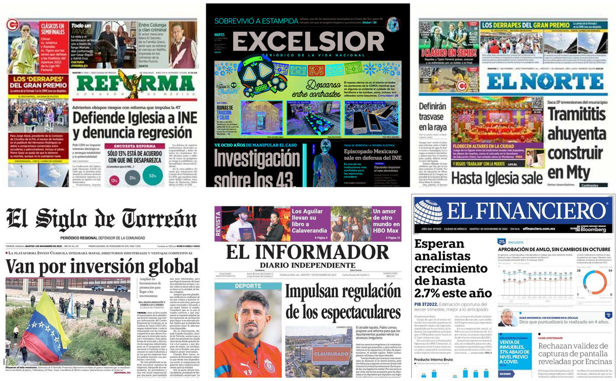 Portadas de periódicos impresos más importantes de México hoy