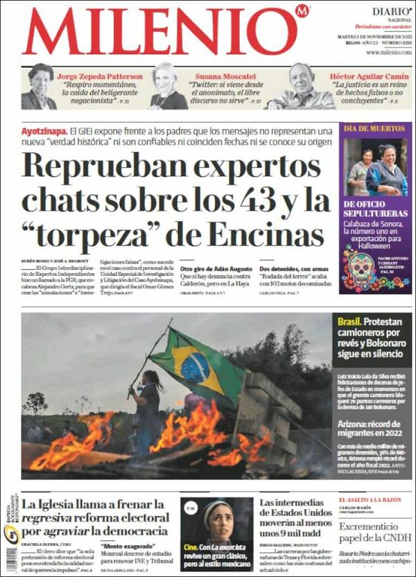 Milenio, edición del martes 01 de noviembre de 2022