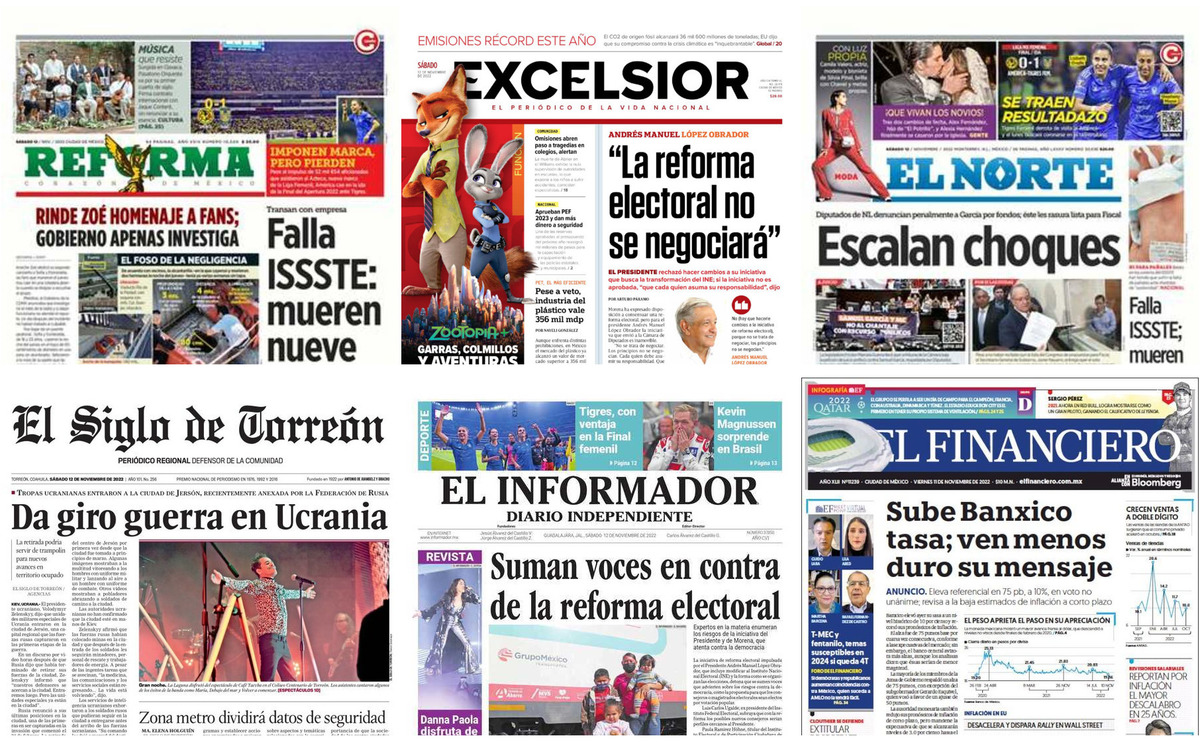 Portadas de periódicos impresos más importantes de México hoy