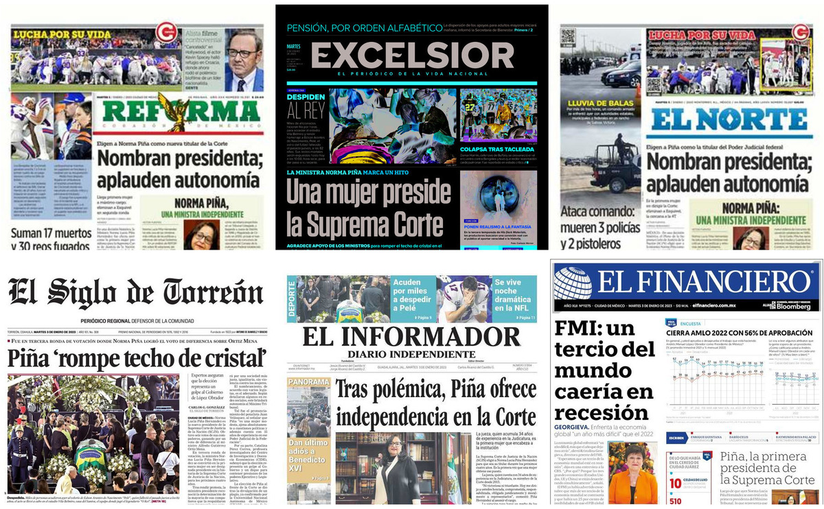 Las Portadas Impresas De Los Periódicos Más Importantes De México