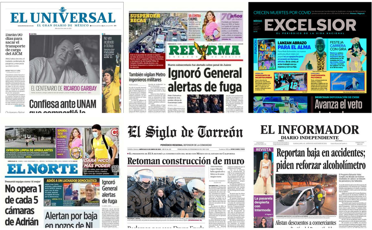 Portadas de periódicos impresos más importantes de México hoy