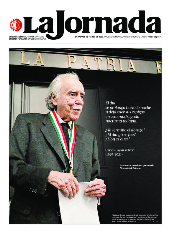 La Jornada, edición del sábado 18 de marzo de 2023 La Jornada, edición del sábado 18 de marzo de 2023