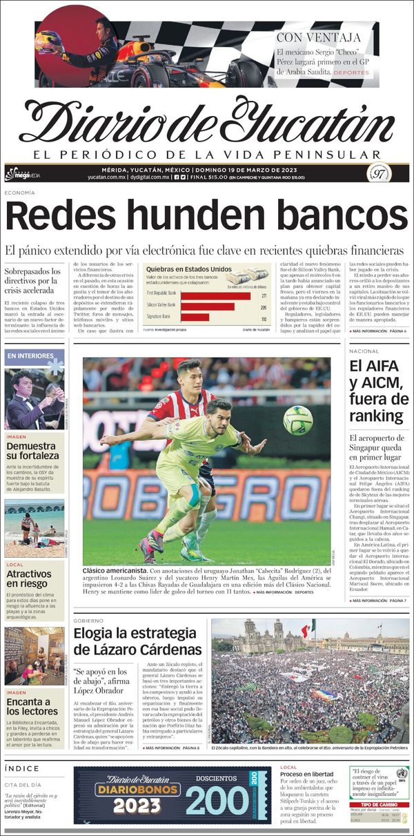 El Diario de Yucatán, edición del domingo 19 de marzo de 2023 El Diario de Yucatán, edición del domingo 19 de marzo de 2023