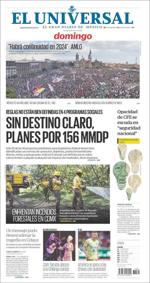 El Universal, edición del domingo 19 de marzo de 2023 El Universal, edición del domingo 19 de marzo de 2023