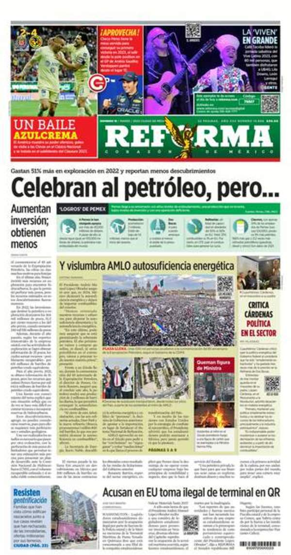 Reforma, edición del domingo 19 de marzo de 2023 Reforma, edición del domingo 19 de marzo de 2023