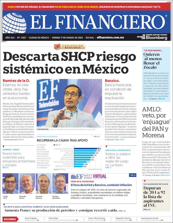 El Financiero, edición del martes 21 de marzo de 2023 El Financiero, edición del martes 21 de marzo de 2023