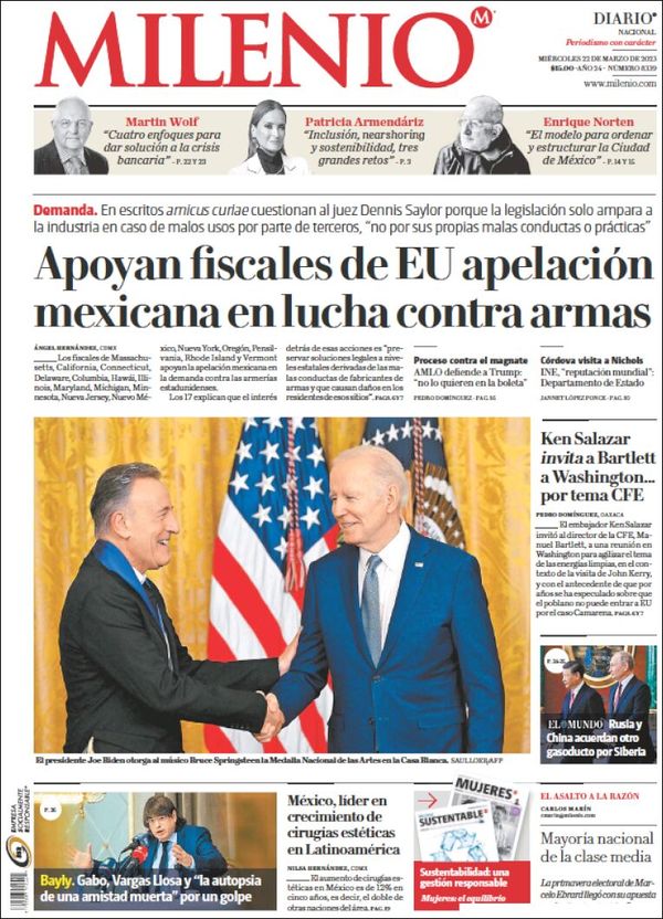 Milenio, edición del miércoles 22 de marzo de 2023 Milenio, edición del miércoles 22 de marzo de 2023