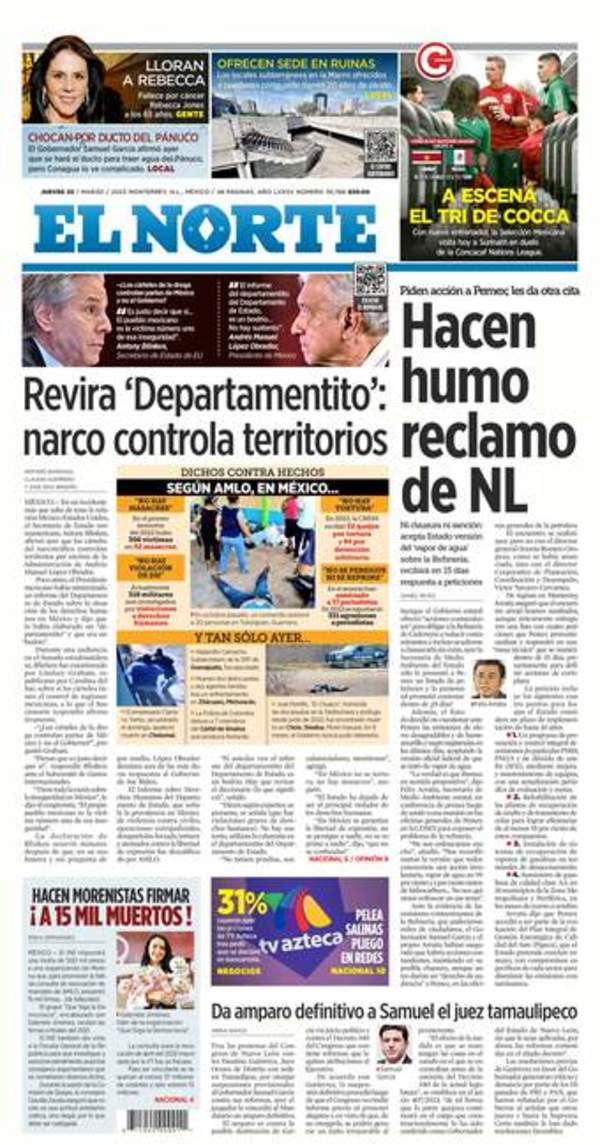 El Norte, edición del jueves 23 de marzo de 2023 El Norte, edición del jueves 23 de marzo de 2023