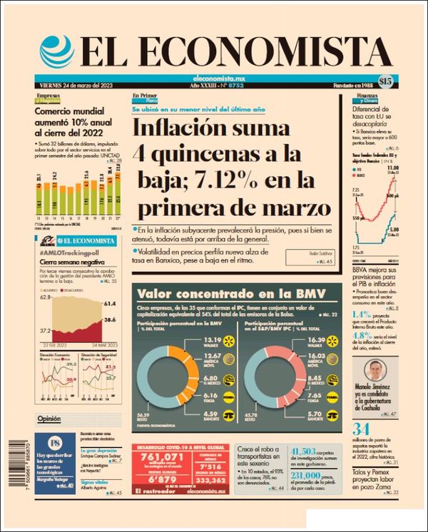 El Economista, edición del viernes 24 de marzo de 2023 El Economista, edición del viernes 24 de marzo de 2023