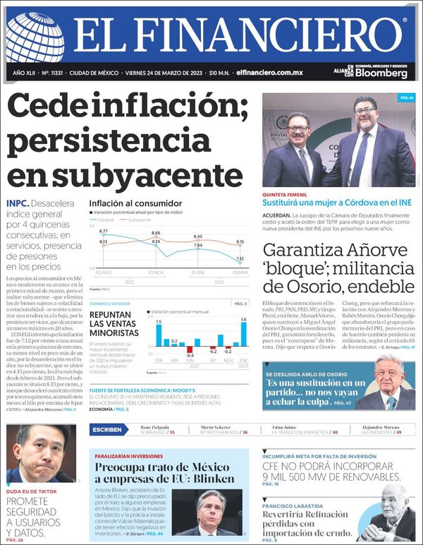 El Financiero, edición del viernes 24 de marzo de 2023 El Financiero, edición del viernes 24 de marzo de 2023