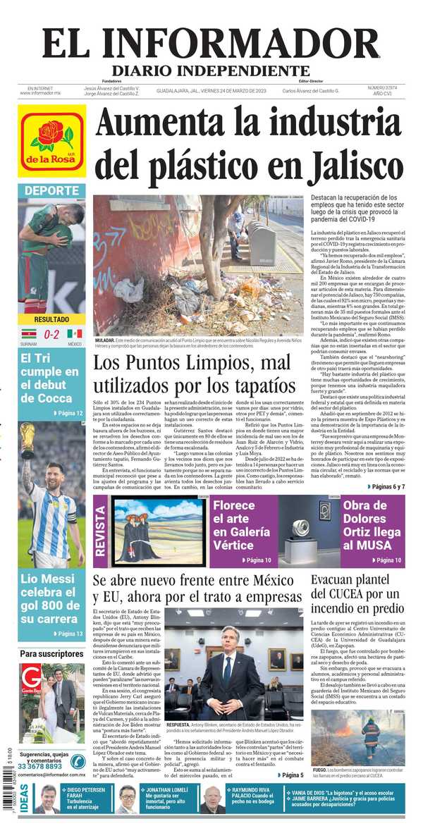 El Informador, edición del viernes 24 de marzo de 2023 El Informador, edición del viernes 24 de marzo de 2023