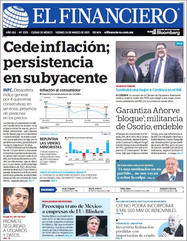 El Financiero, edición del sábado 25 de marzo de 2023 El Financiero, edición del sábado 25 de marzo de 2023