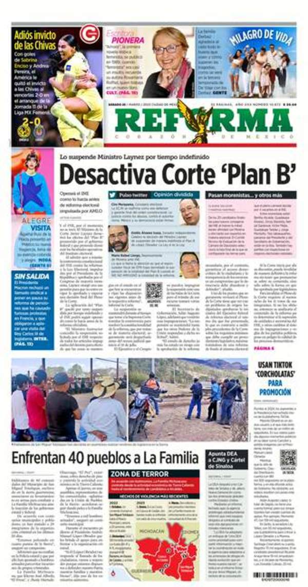 Reforma, edición del sábado 25 de marzo de 2023 Reforma, edición del sábado 25 de marzo de 2023