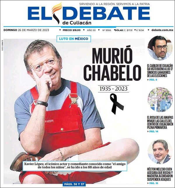 El Debate Culiacán, edición del domingo 26 de marzo de 2023 El Debate Culiacán, edición del domingo 26 de marzo de 2023
