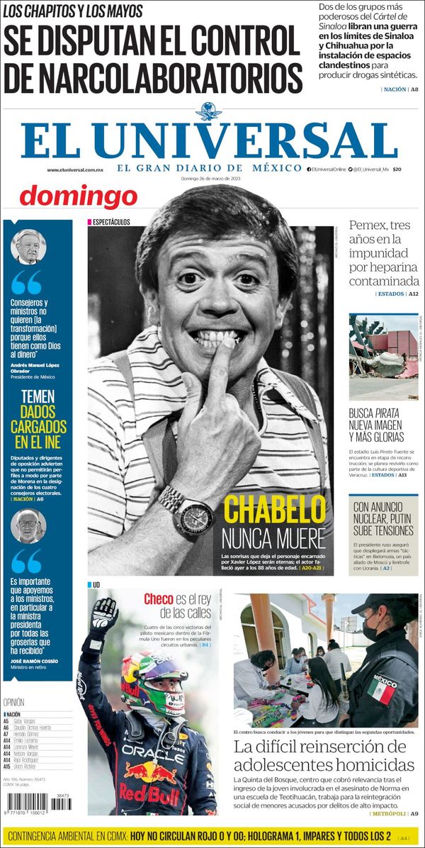 El Universal, edición del domingo 26 de marzo de 2023 El Universal, edición del domingo 26 de marzo de 2023