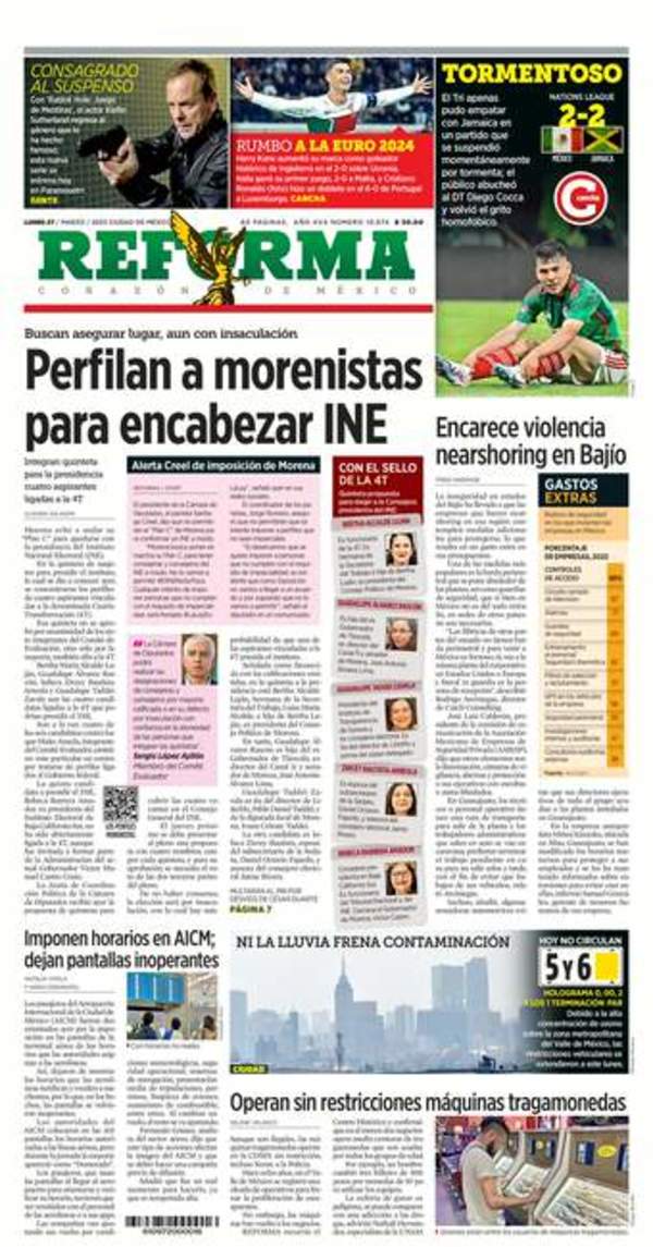Reforma, edición del lunes 27 de marzo de 2023 Reforma, edición del lunes 27 de marzo de 2023