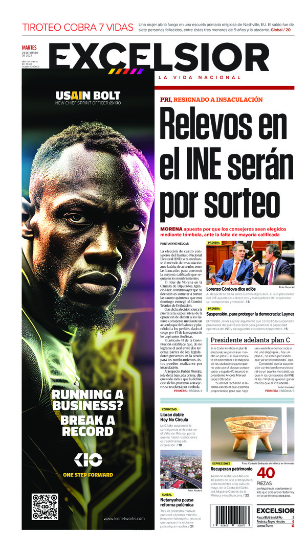 Excelsior, edición del martes 28 de marzo de 2023 Excelsior, edición del martes 28 de marzo de 2023