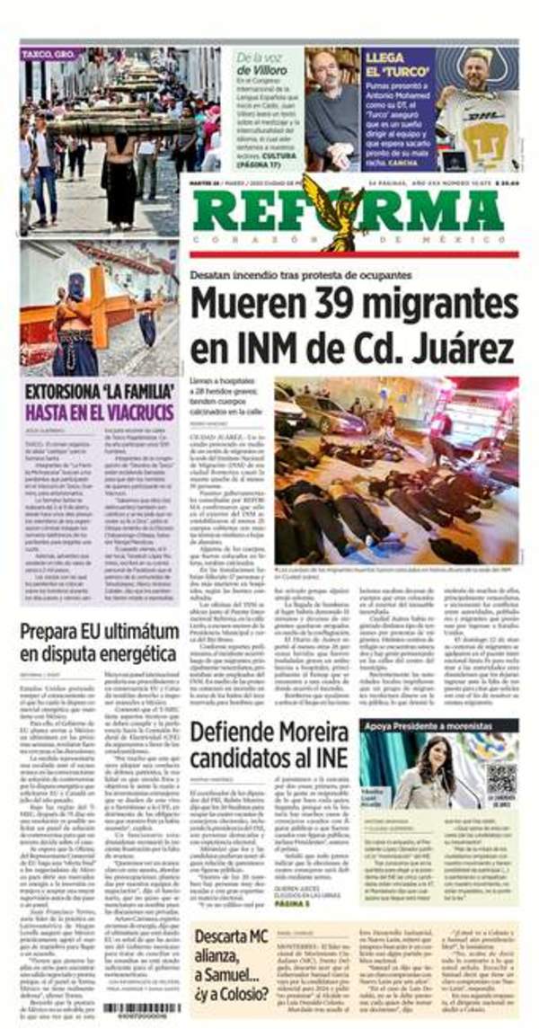 Reforma, edición del martes 28 de marzo de 2023 Reforma, edición del martes 28 de marzo de 2023