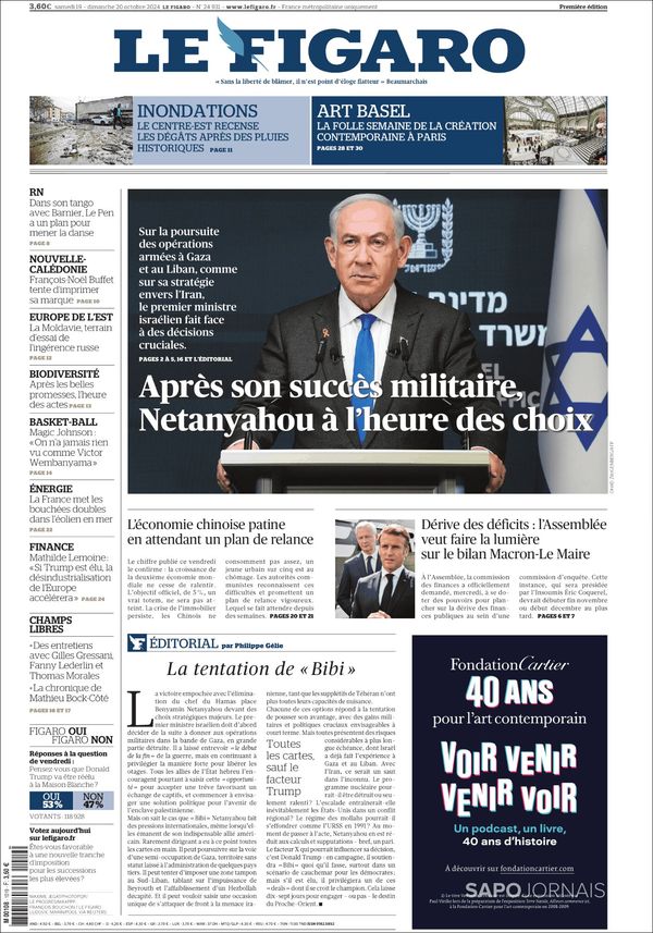 Le Figaro, edición del sábado 19 de octubre de 2024