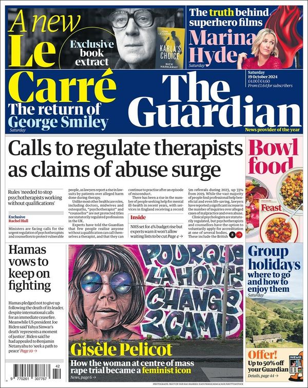 The Guardian, edición del sábado 19 de octubre de 2024