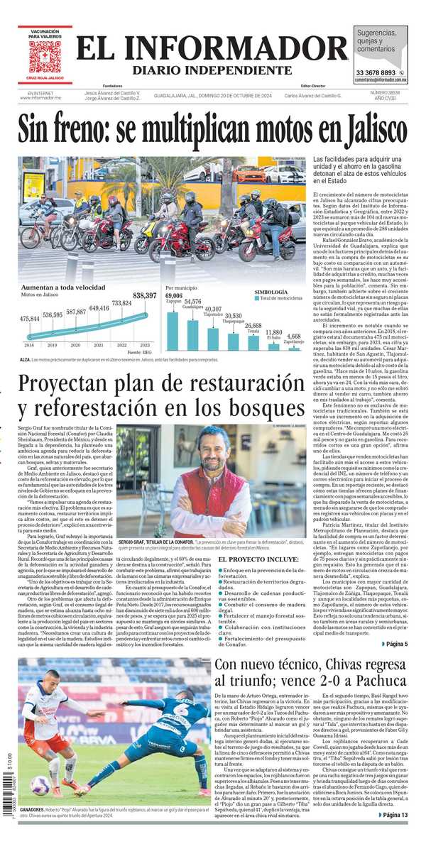 El Informador, edición del domingo 20 de octubre de 2024