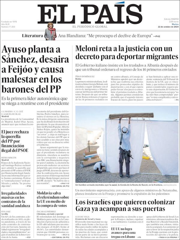 El País, edición del martes 22 de octubre de 2024