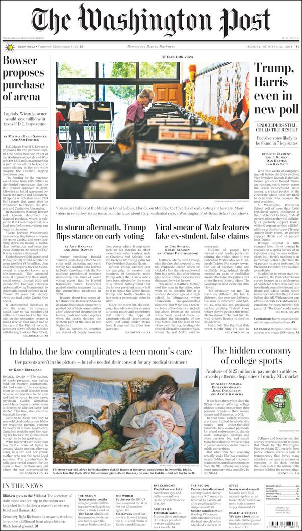 The Washington Post, edición del martes 22 de octubre de 2024