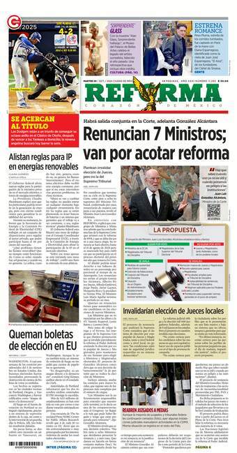 Reforma, edición del martes 29 de octubre de 2024