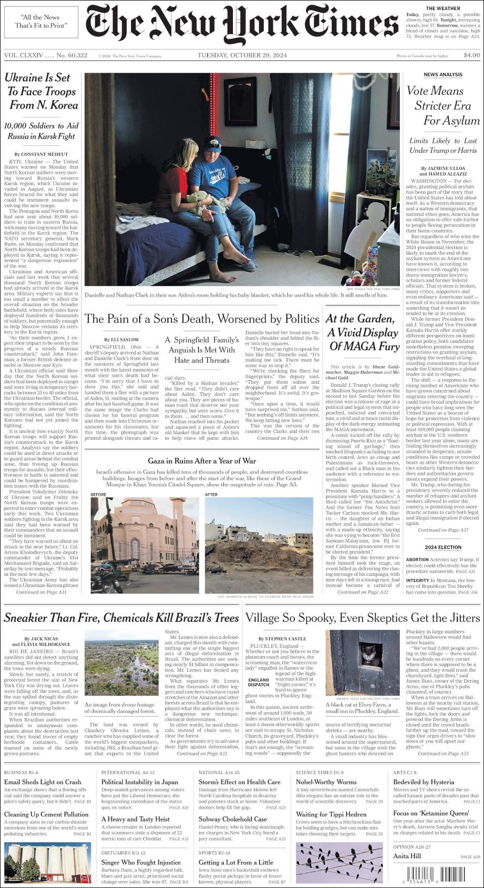 The New York Times, edición del martes 29 de octubre de 2024