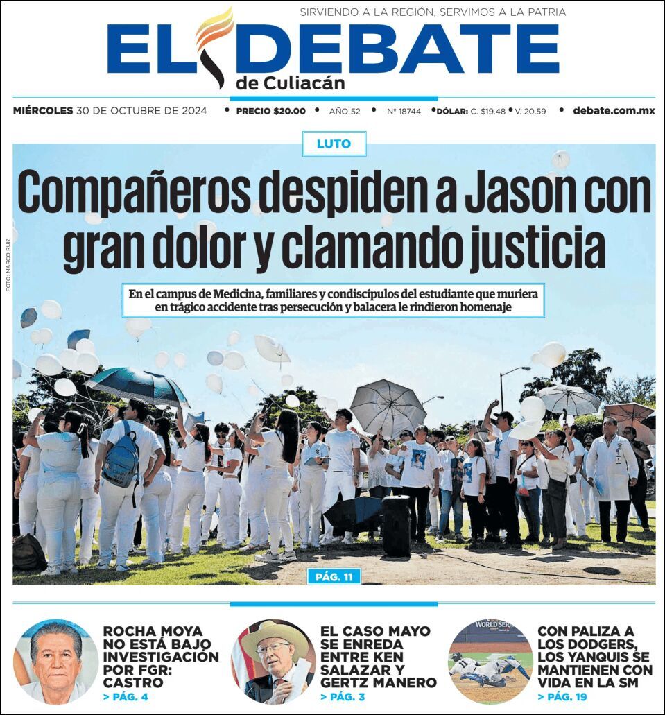 El Debate Culiacán, edición del miércoles 30 de octubre de 2024