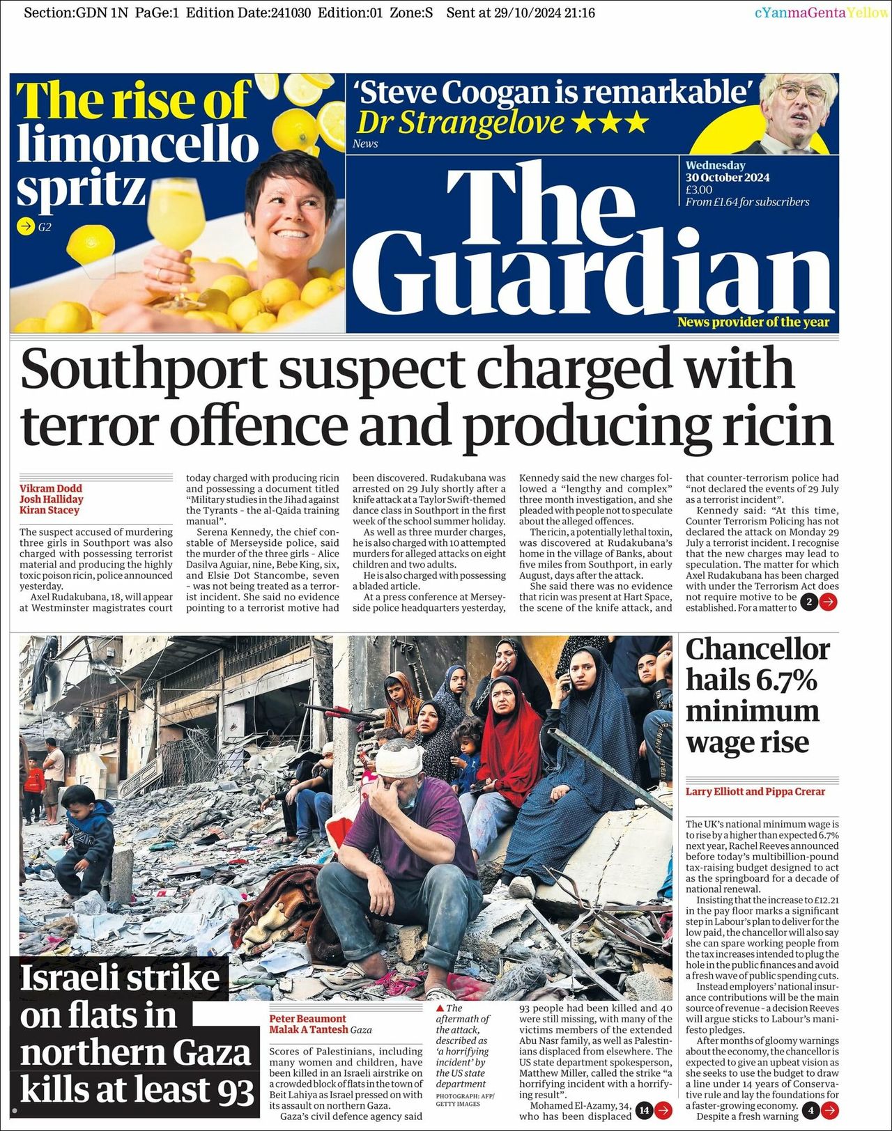 The Guardian, edición del miércoles 30 de octubre de 2024