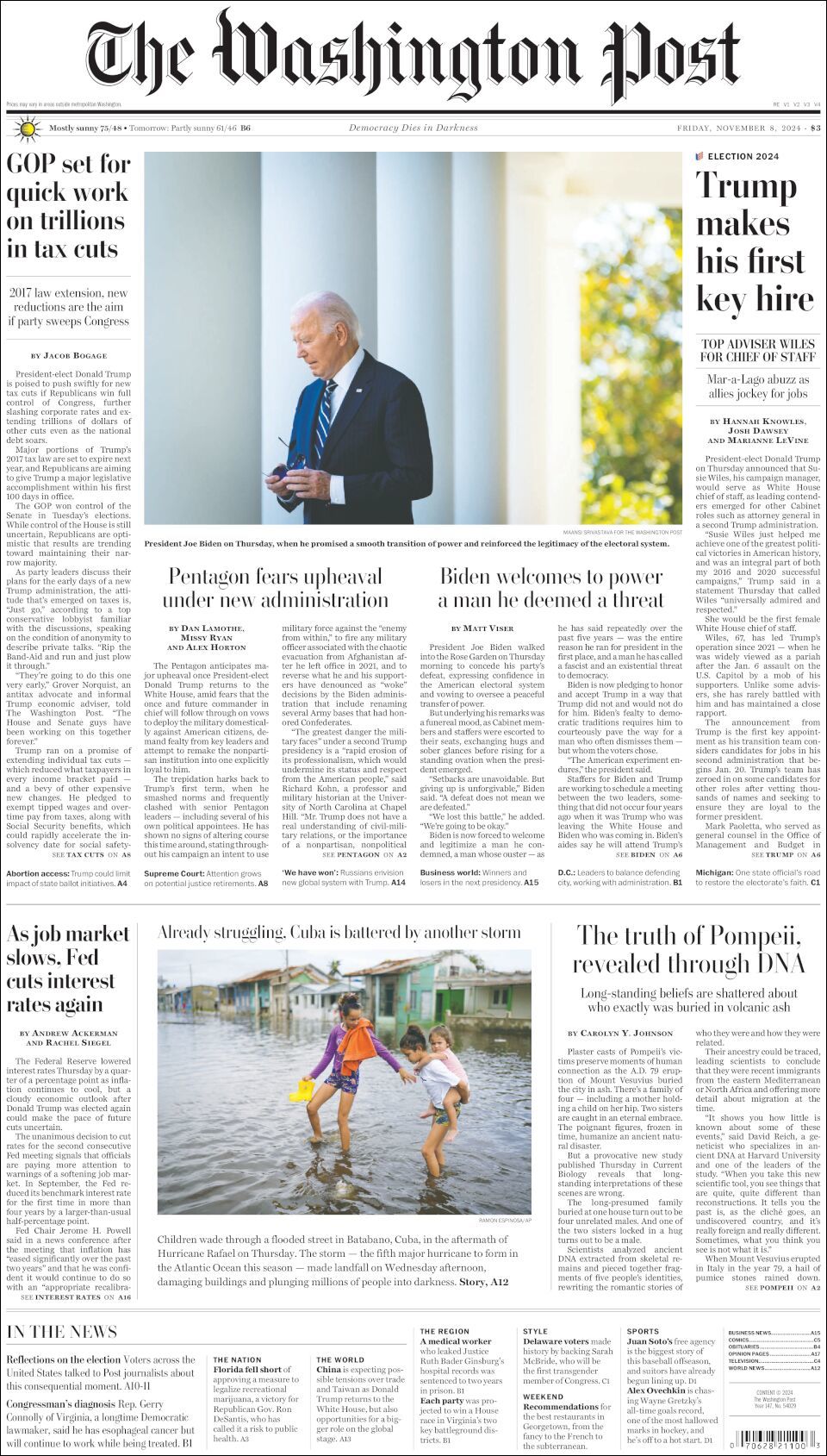 The Washington Post, edición del viernes 08 de noviembre de 2024