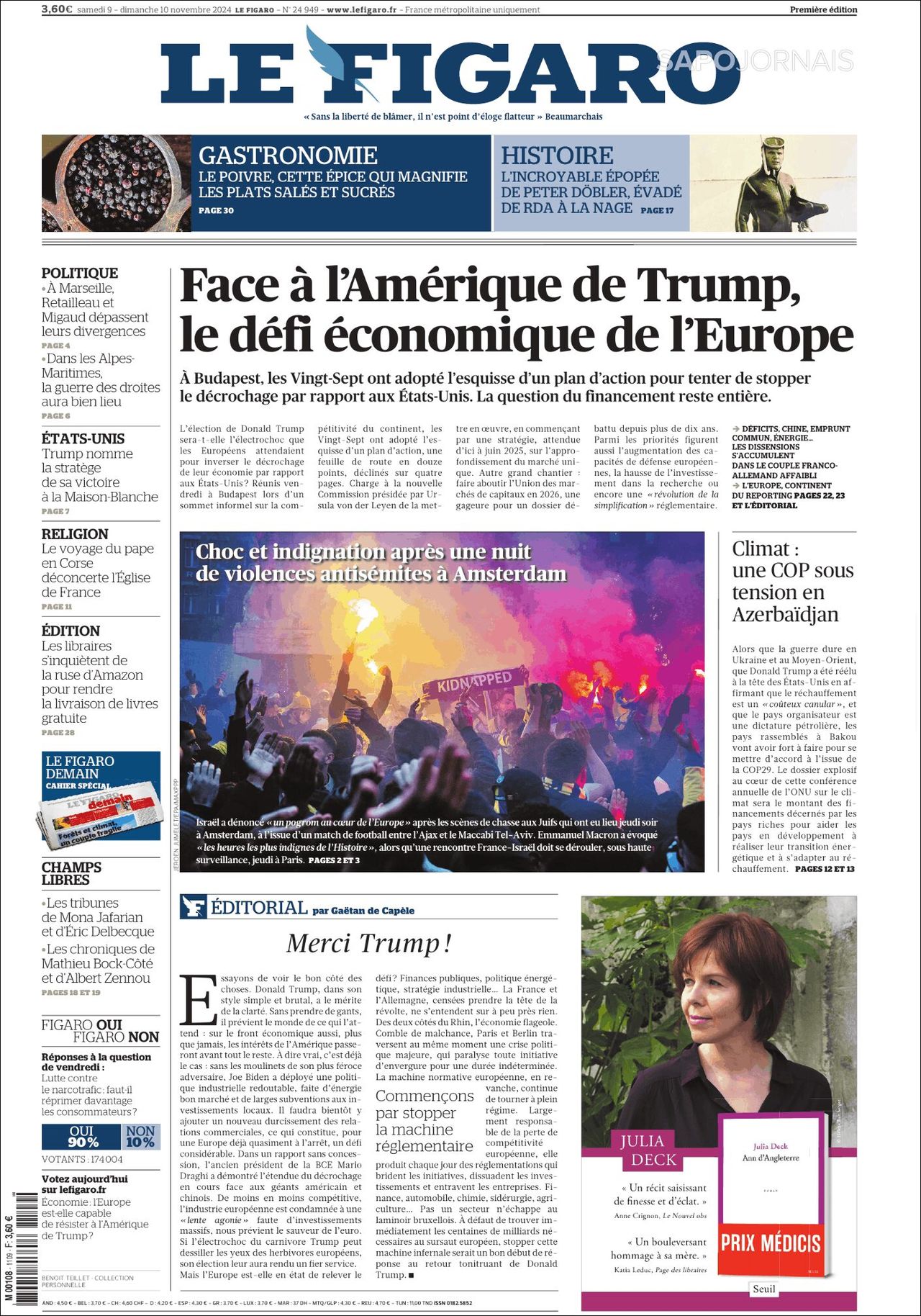 Le Figaro, edición del sábado 09 de noviembre de 2024