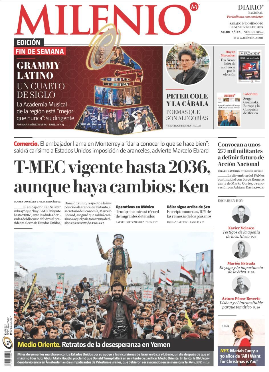 Milenio, edición del sábado 09 de noviembre de 2024