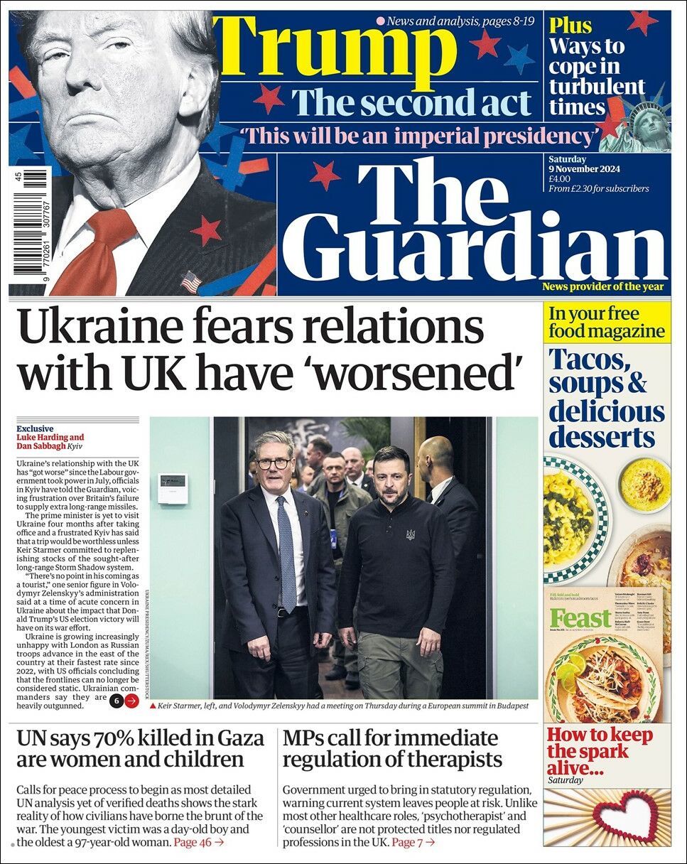 The Guardian, edición del sábado 09 de noviembre de 2024