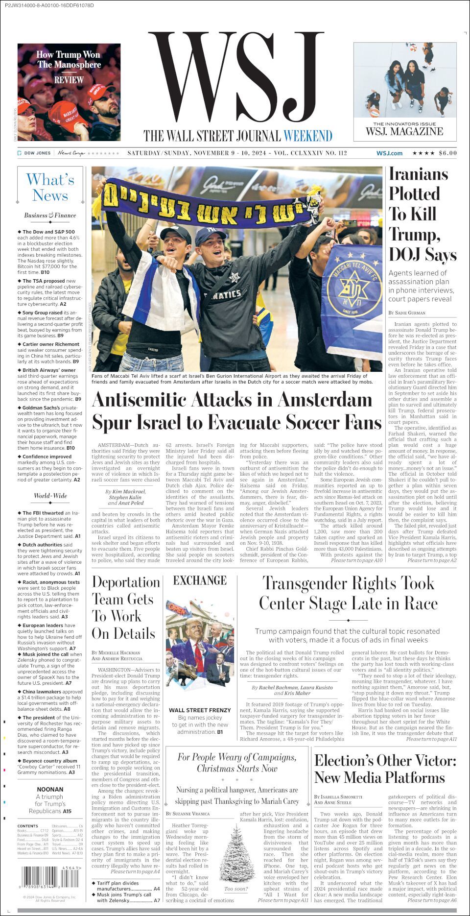 The Wall Street Journal, edición del sábado 09 de noviembre de 2024