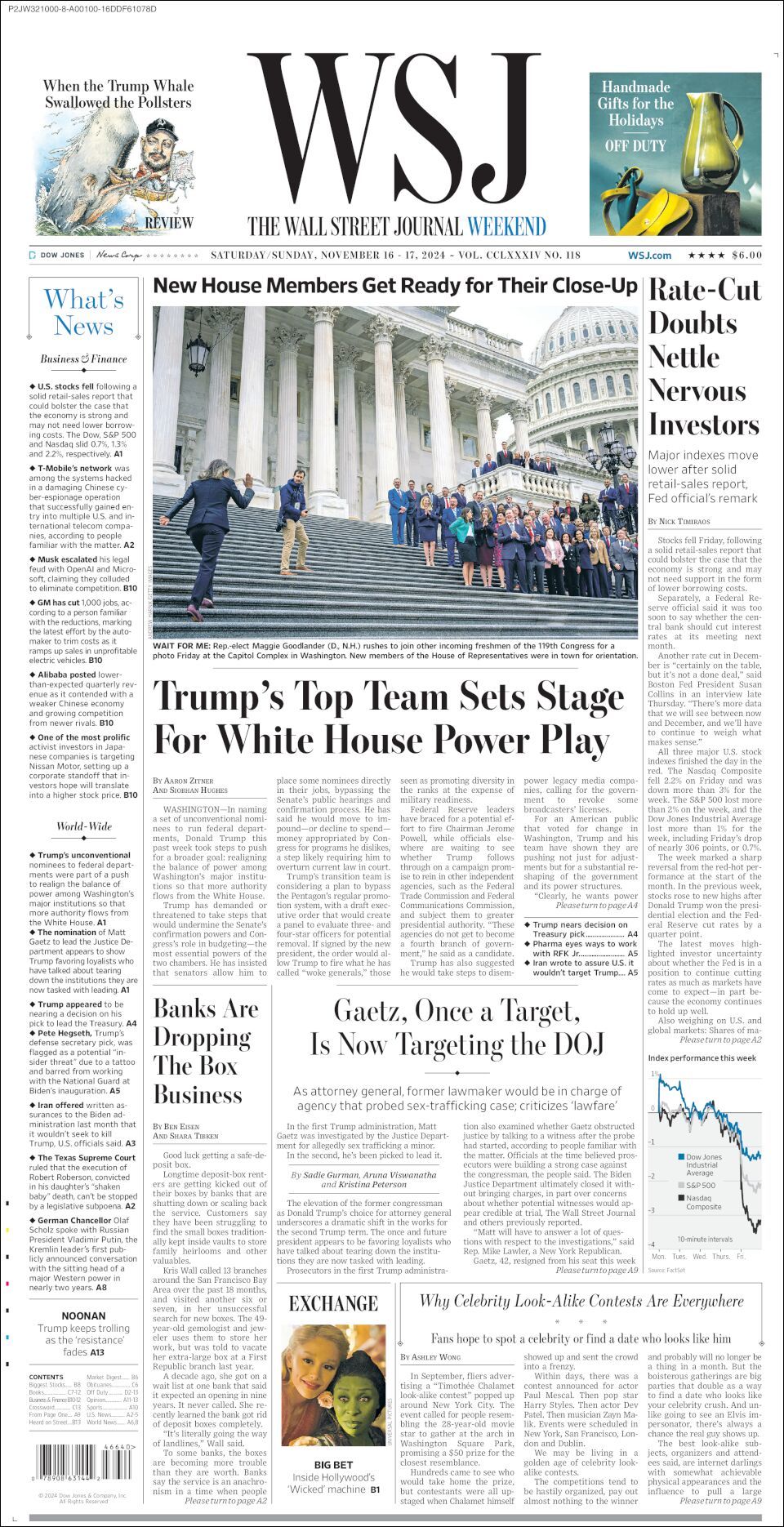 The Wall Street Journal, edición del sábado 16 de noviembre de 2024