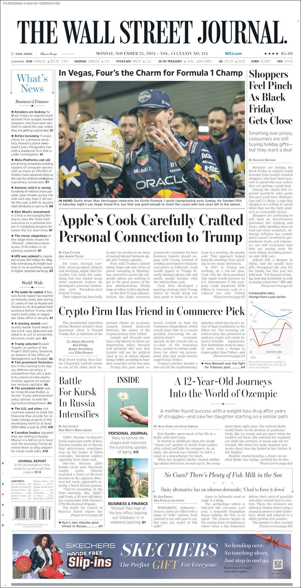 The Wall Street Journal, edición del lunes 25 de noviembre de 2024