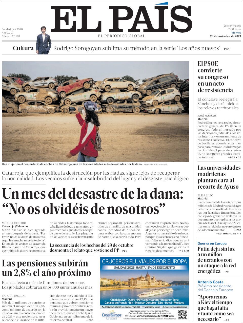 El País, edición del viernes 29 de noviembre de 2024