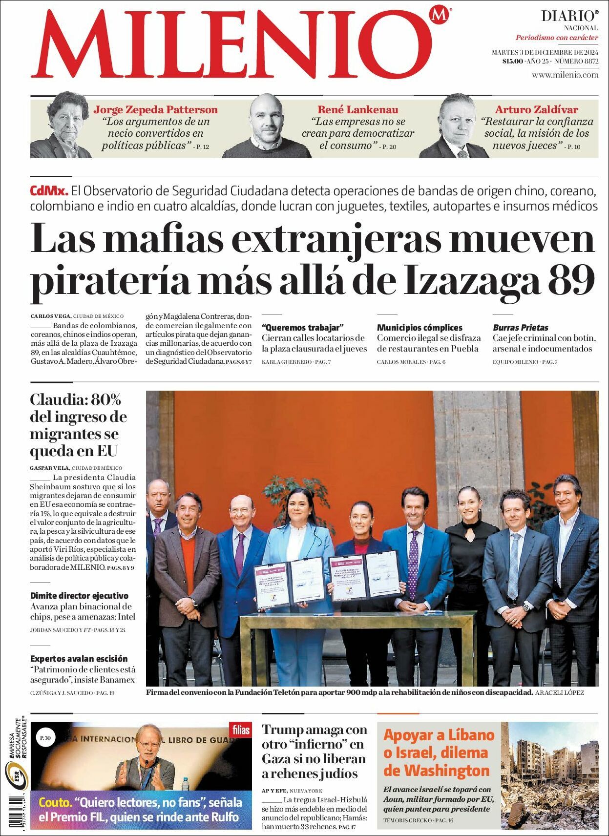 Milenio, edición del martes 03 de diciembre de 2024