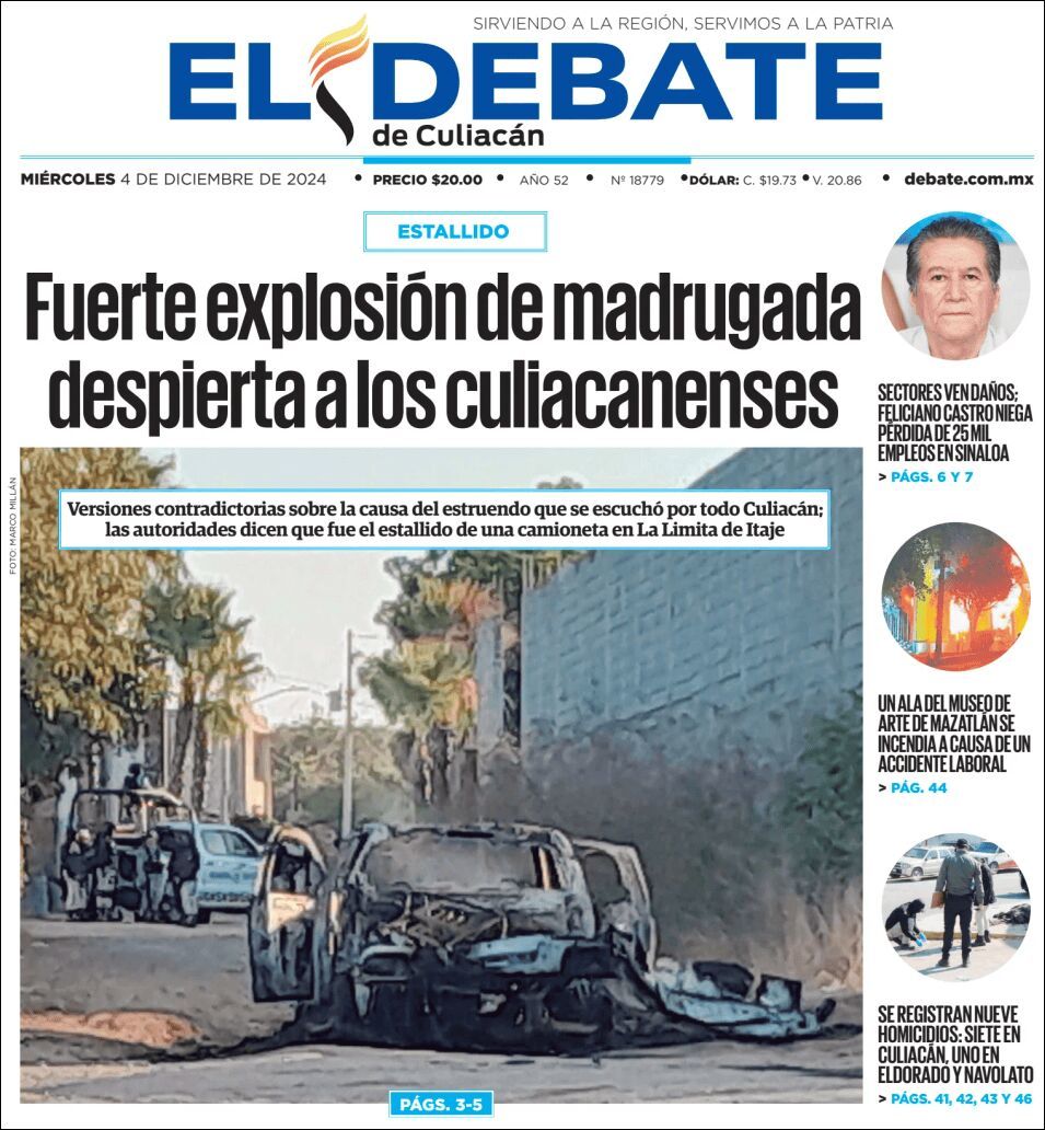 El Debate Culiacán, edición del miércoles 04 de diciembre de 2024