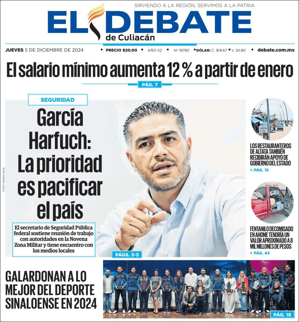 El Debate Culiacán, edición del jueves 05 de diciembre de 2024